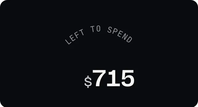 Trackly corner complication screenshot showing sample remaining balance